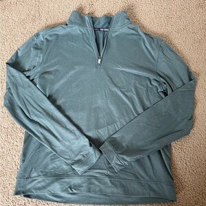 Southern Tide Teal/Moss Quarter-Zip Pullover